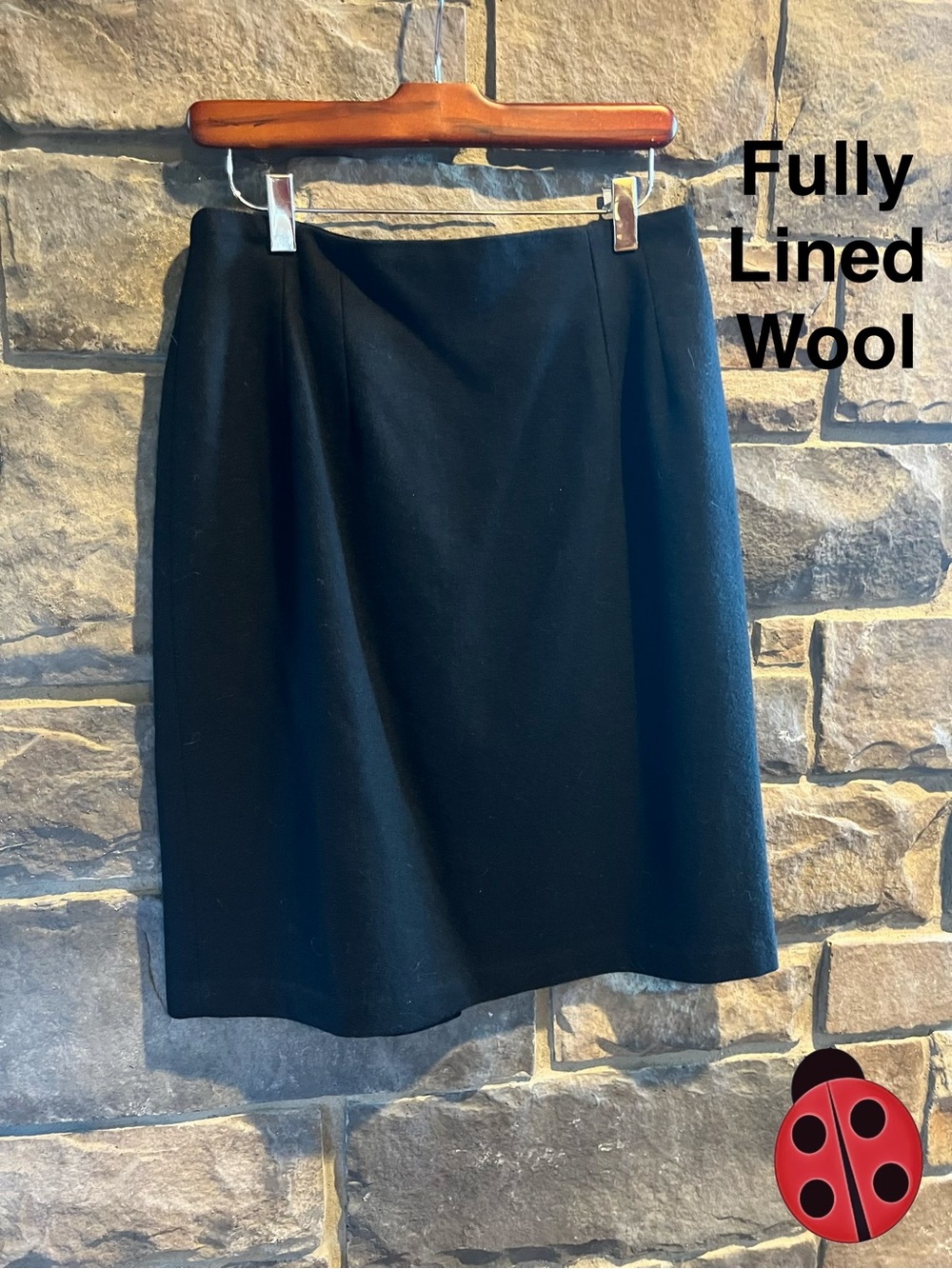 Classic Black Women's A-Line Skirt -fits like an 8